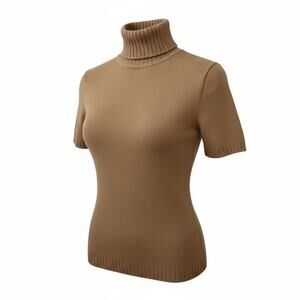 Vintage Novespazio by Noboru Yamafuji Brown Turtleneck Top Women's Small
